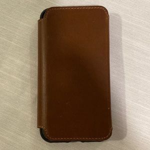Nomad Leather iPhone Trifold Phone Case for XS